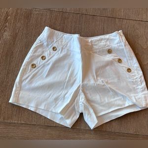 Lilly Pulitzer high rise white sailor shorts